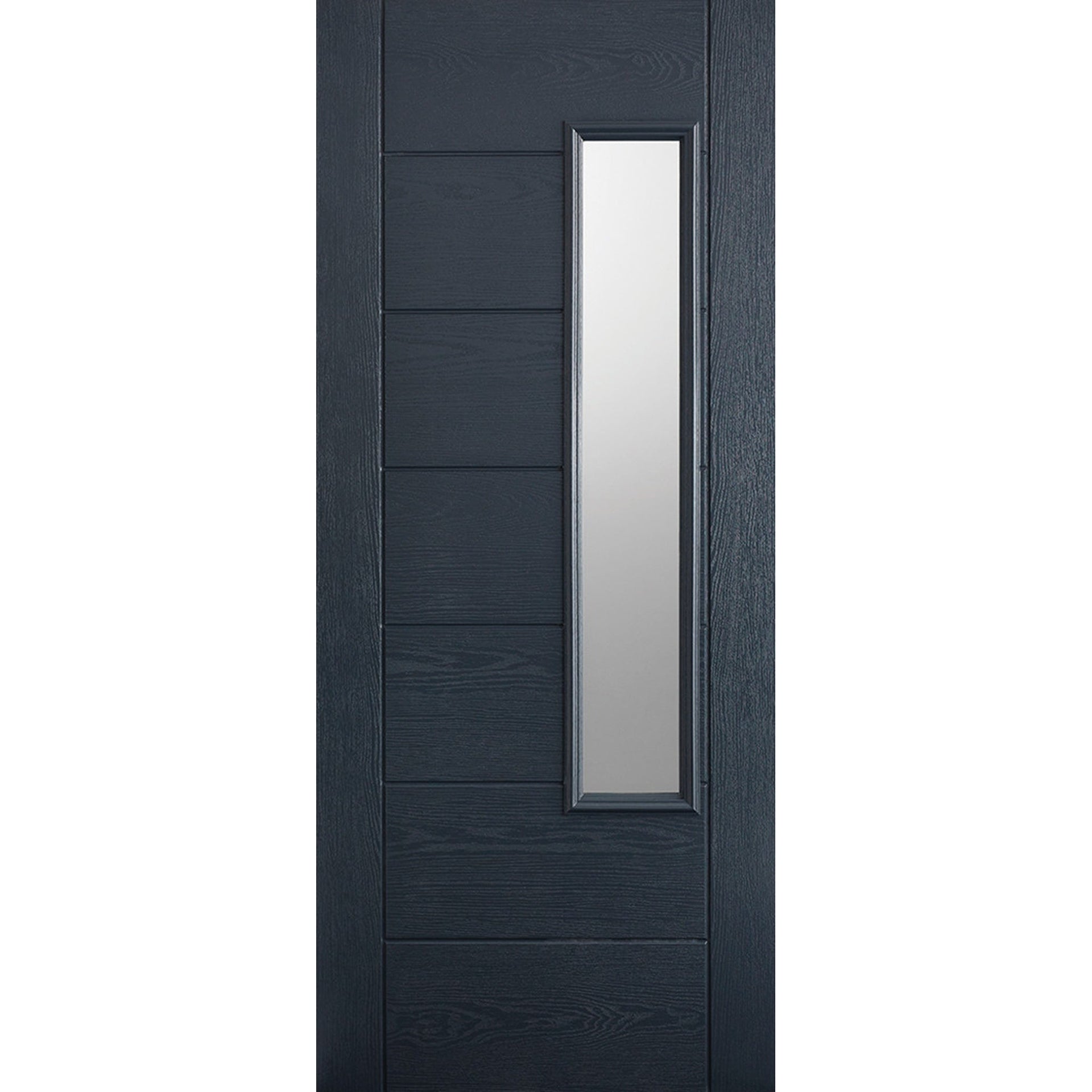 GRP Newbury Grey Glazed 1L External Door - Main Product Image