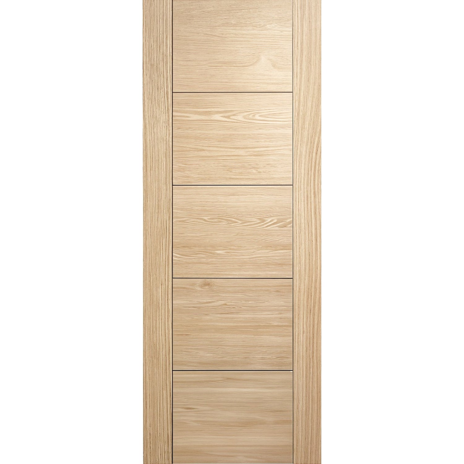 Horizontal Oak 5P V-Groove Unfinished Internal Door - Main Product Image