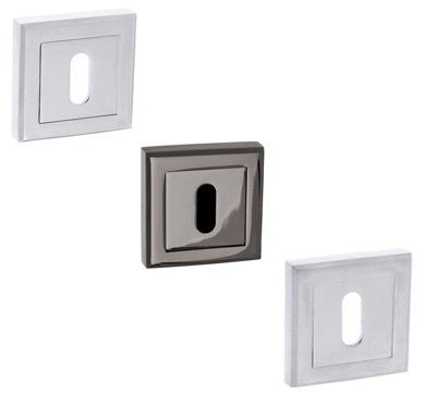 Key Escutcheon Pair On Square Rose