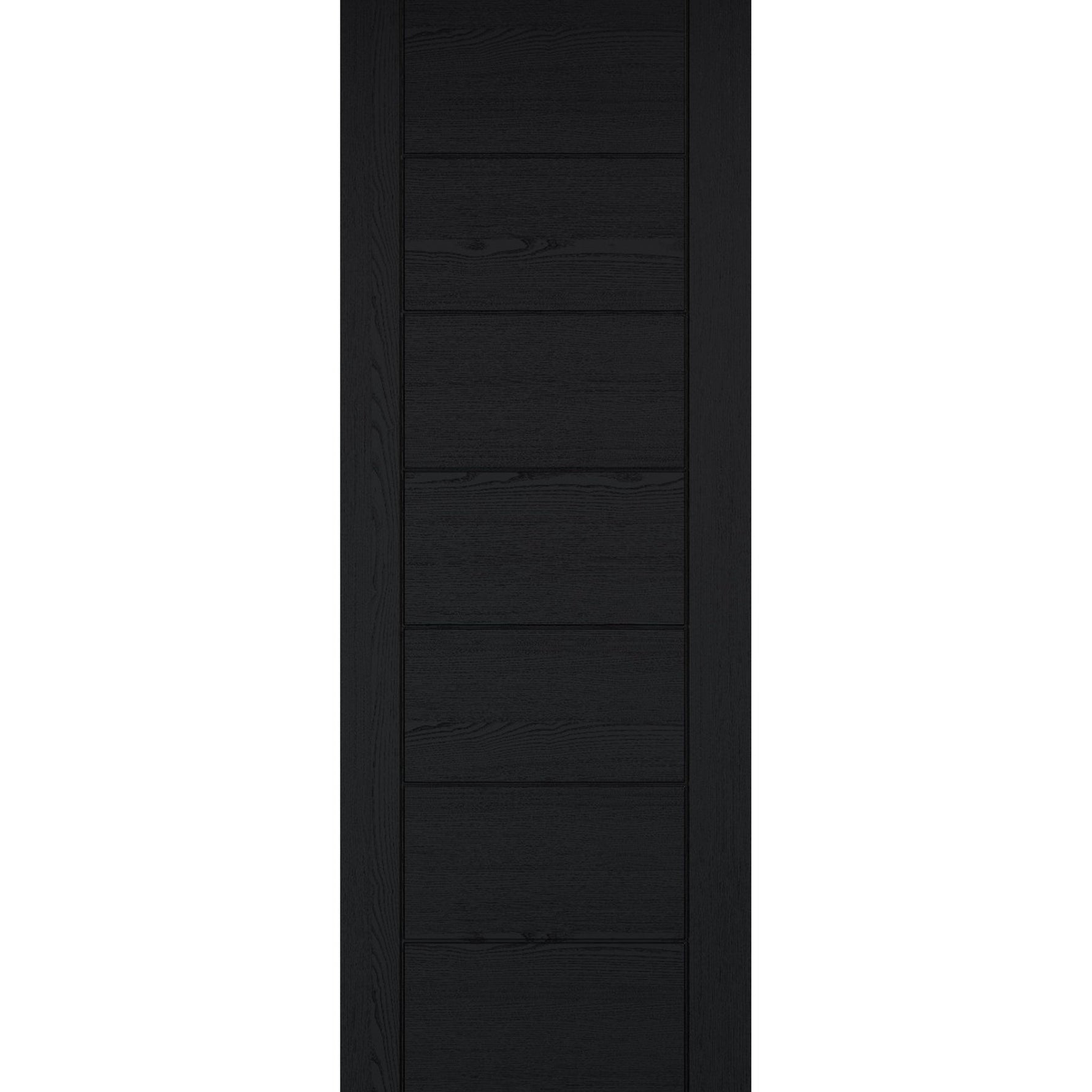 Linear Black Prefinished Laminate 7 Panel Internal Door - Main Product Image