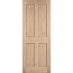 Product prefinished oak London four-panel FD30 internal fire door with flat panels