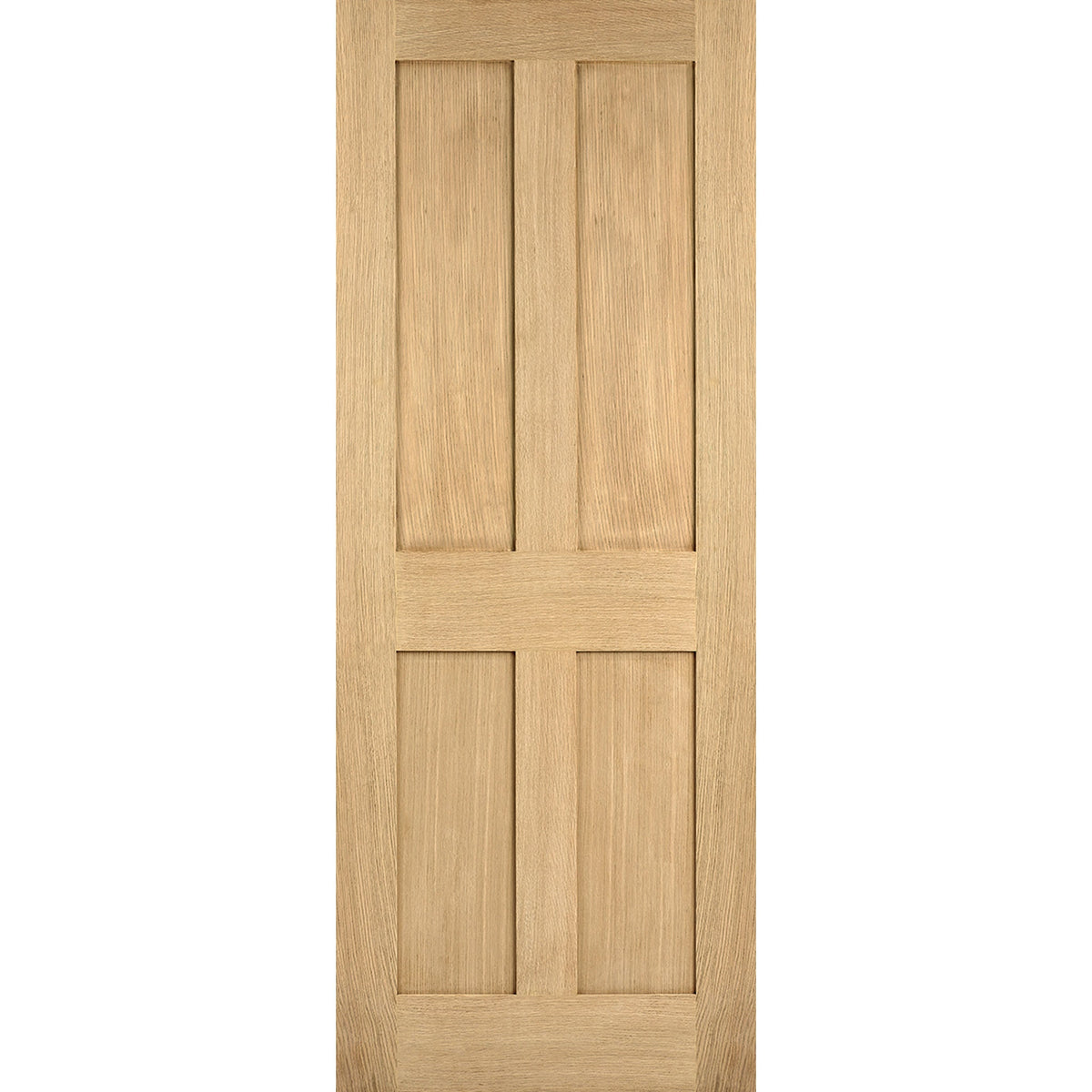 London Flat 4P Unfinished Oak FD30 Internal Fire Door - Main Product Image