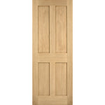 London Flat 4P Unfinished Oak FD30 Internal Fire Door - Main Product Image