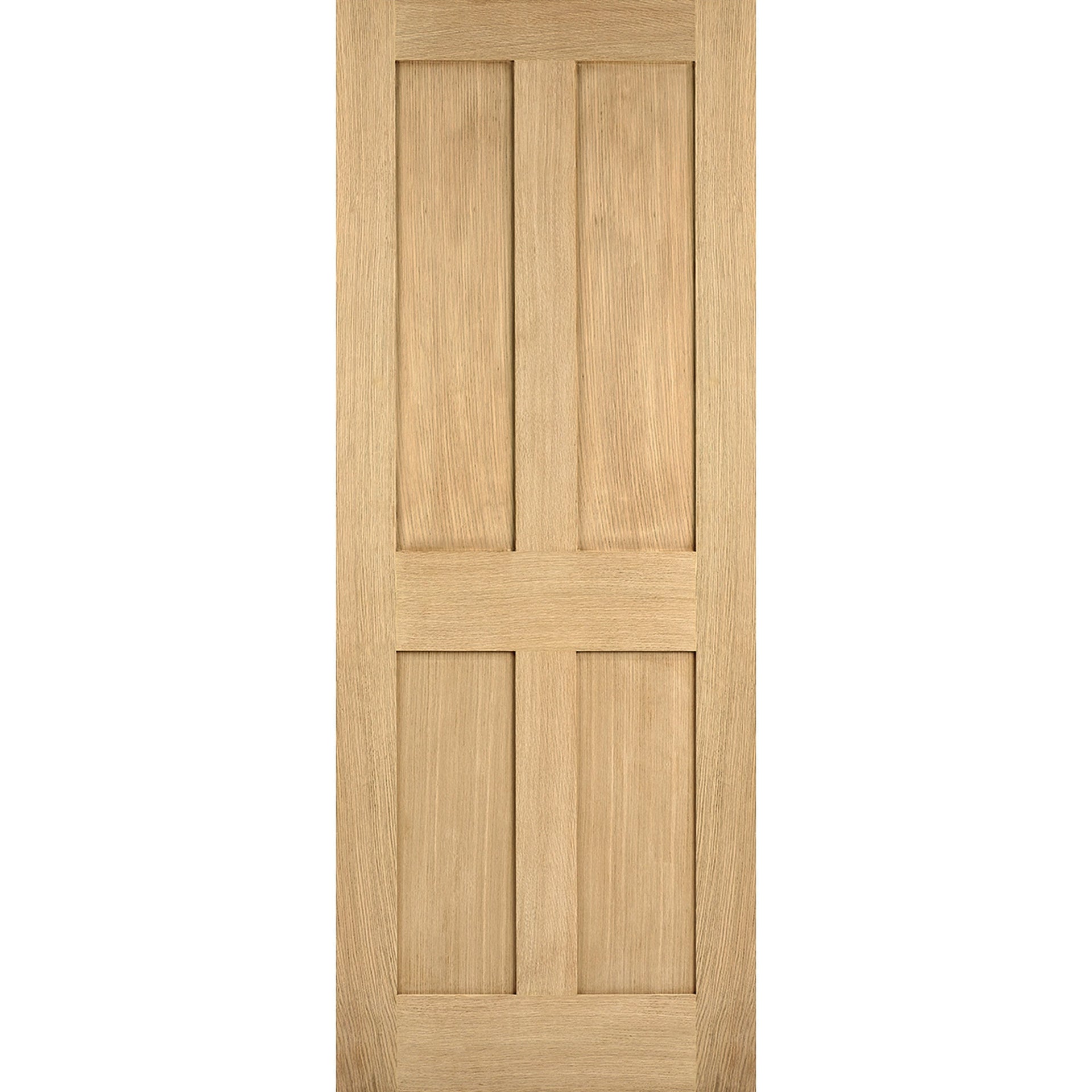 London Flat 4P Unfinished Oak FD30 Internal Fire Door - Main Product Image