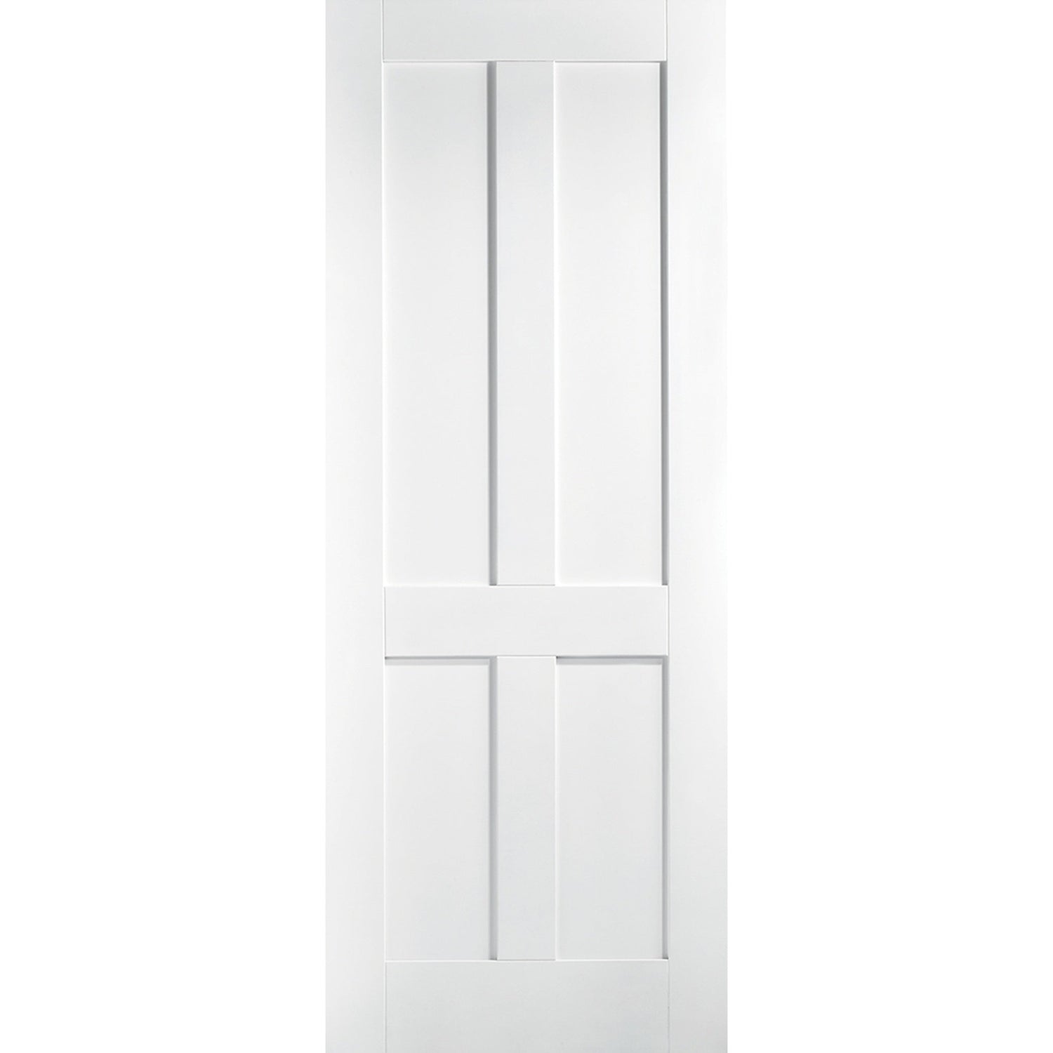 London Flat 4P White Primed Internal Door - Main Product Image