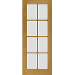 Product London French glazed oak veneer door on white background