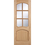 Louis Glazed Unfinished Internal Oak Door - Main Product Image