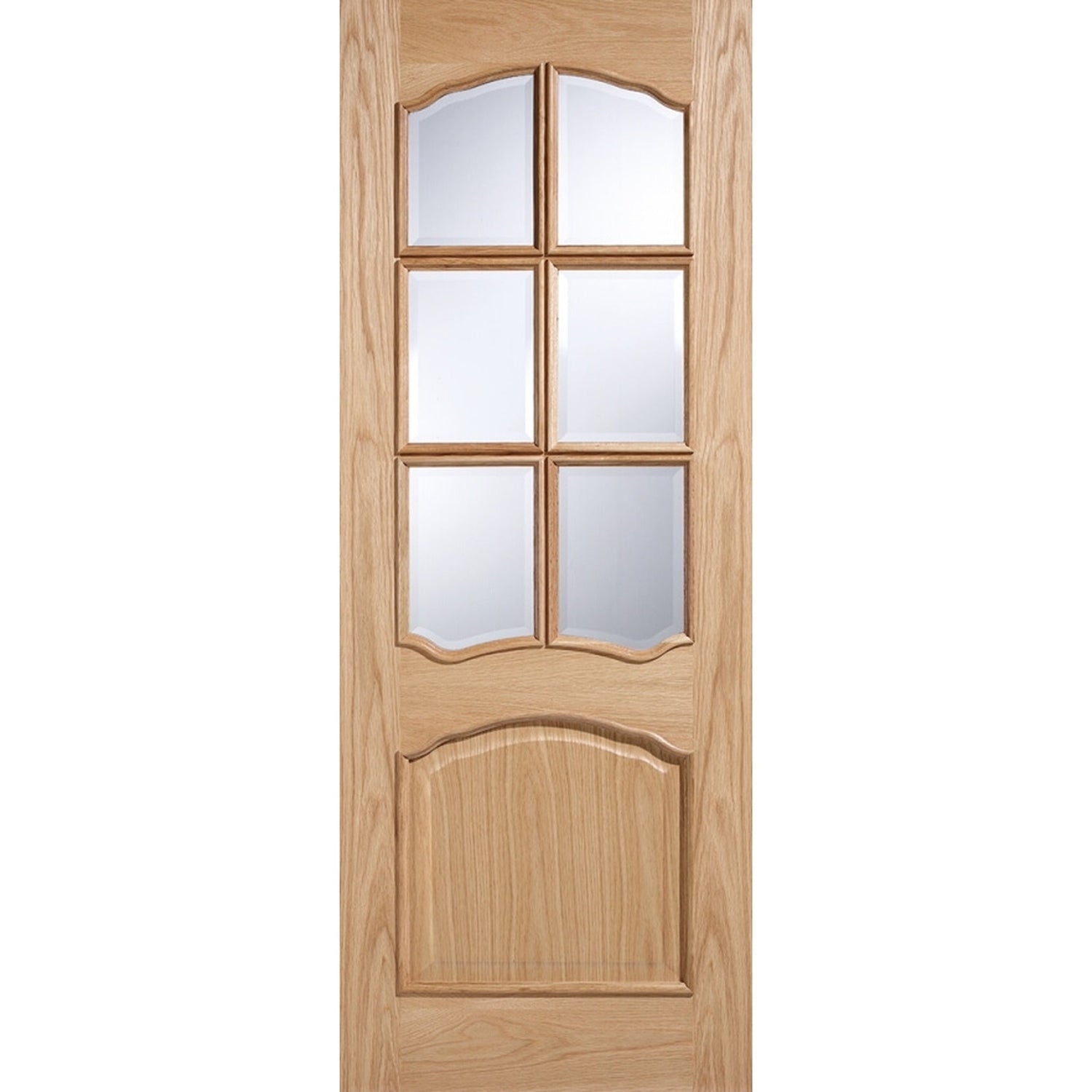 Louis Glazed Unfinished Internal Oak Door - Main Product Image