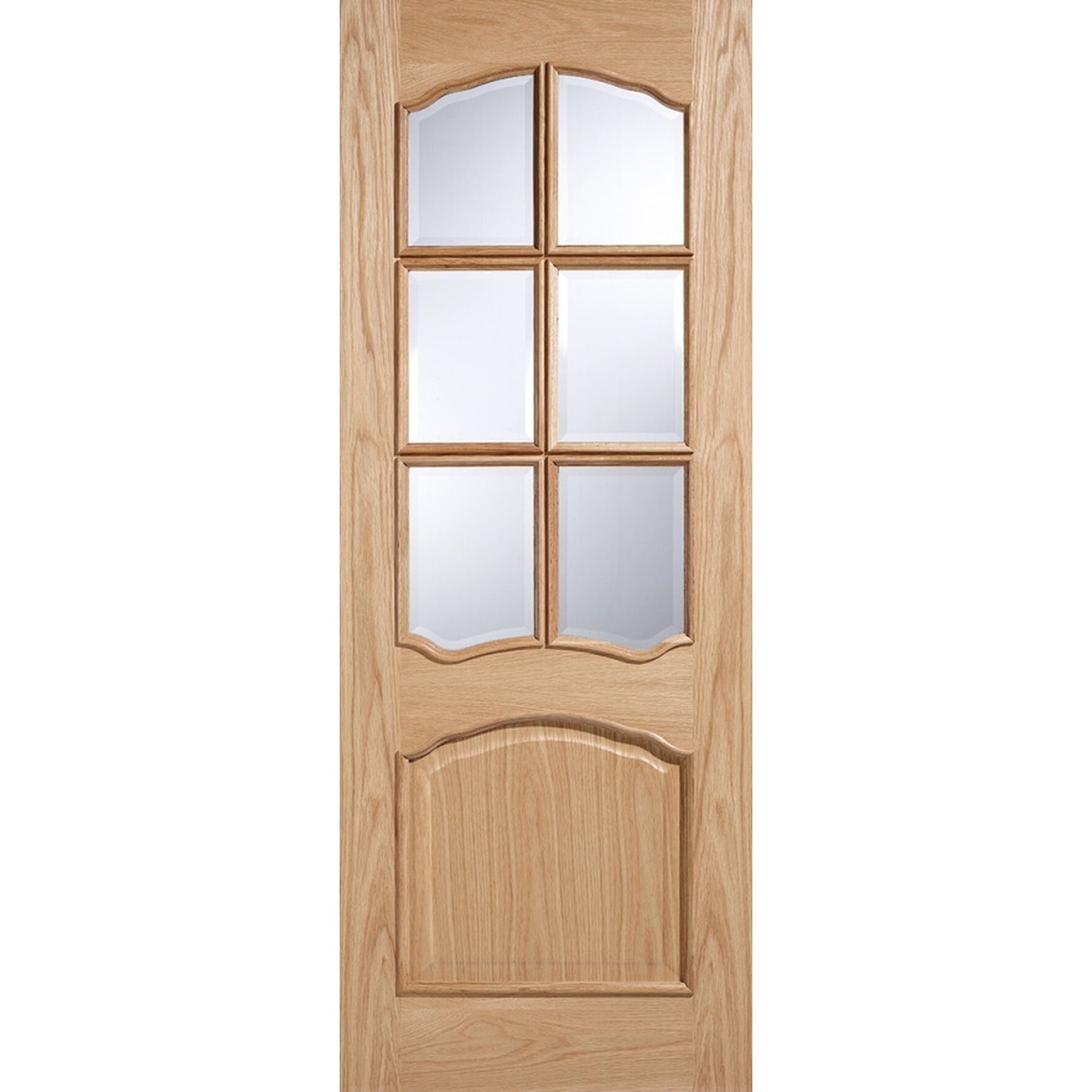 Louis Glazed Unfinished Internal Oak Door - Main Product Image
