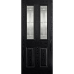 Malton Black 2L Glazed GRP External Door - Main Product Image