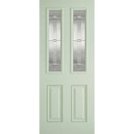 Malton Green 2L Glazed GRP External Door - Main Product Image