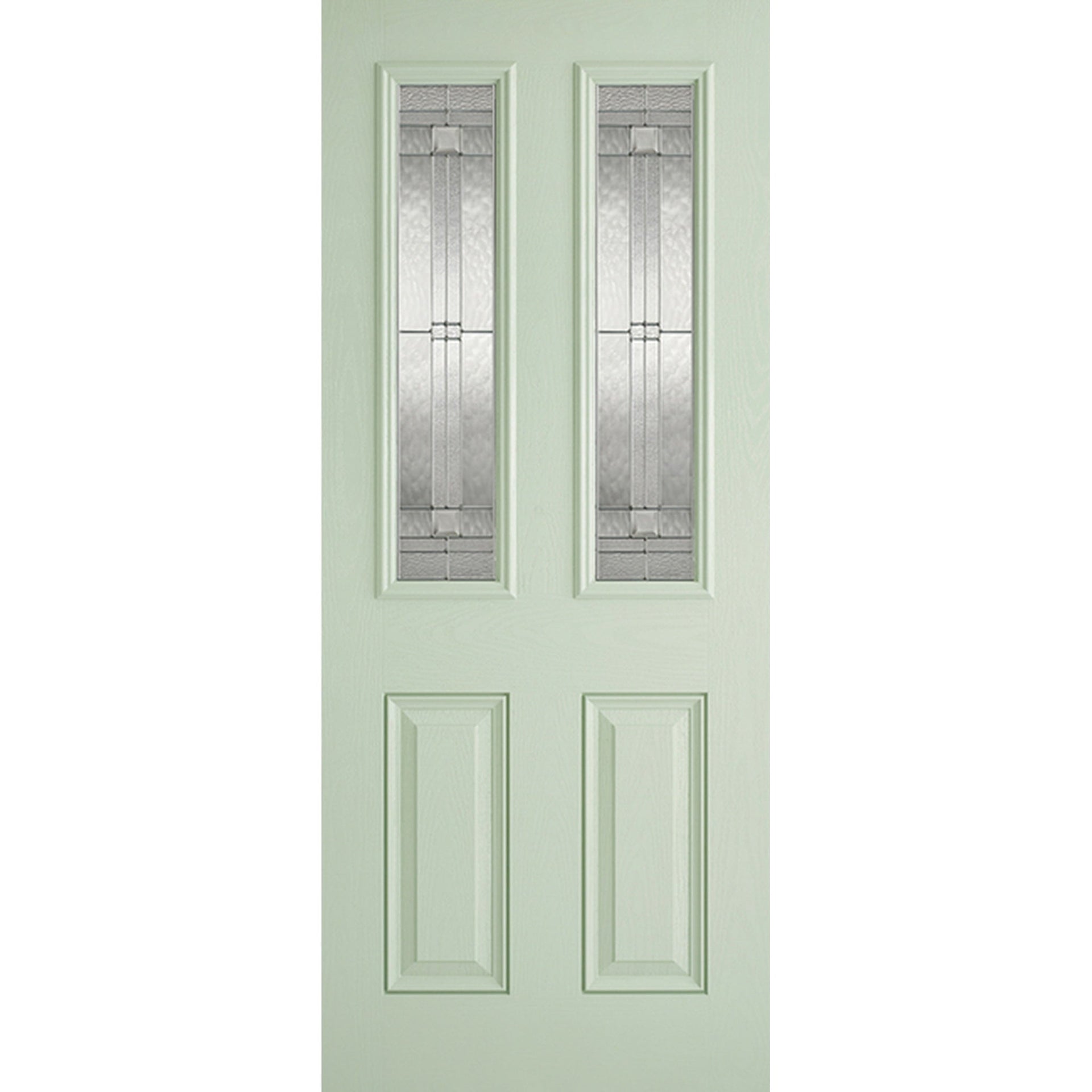 Malton Green 2L Glazed GRP External Door - Main Product Image