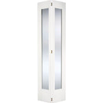 Pattern 10 Glazed White Primed Bi-Fold Door