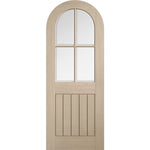 Mexicano Arched Prefinished Glazed Blonde Oak Door
