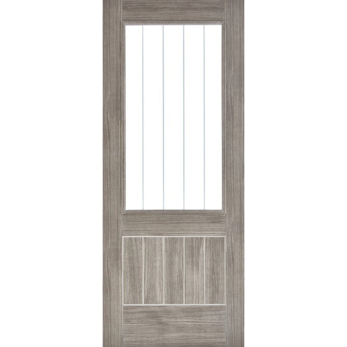 Mexicano Light Grey Laminated Glazed Internal Door - Main Product Image