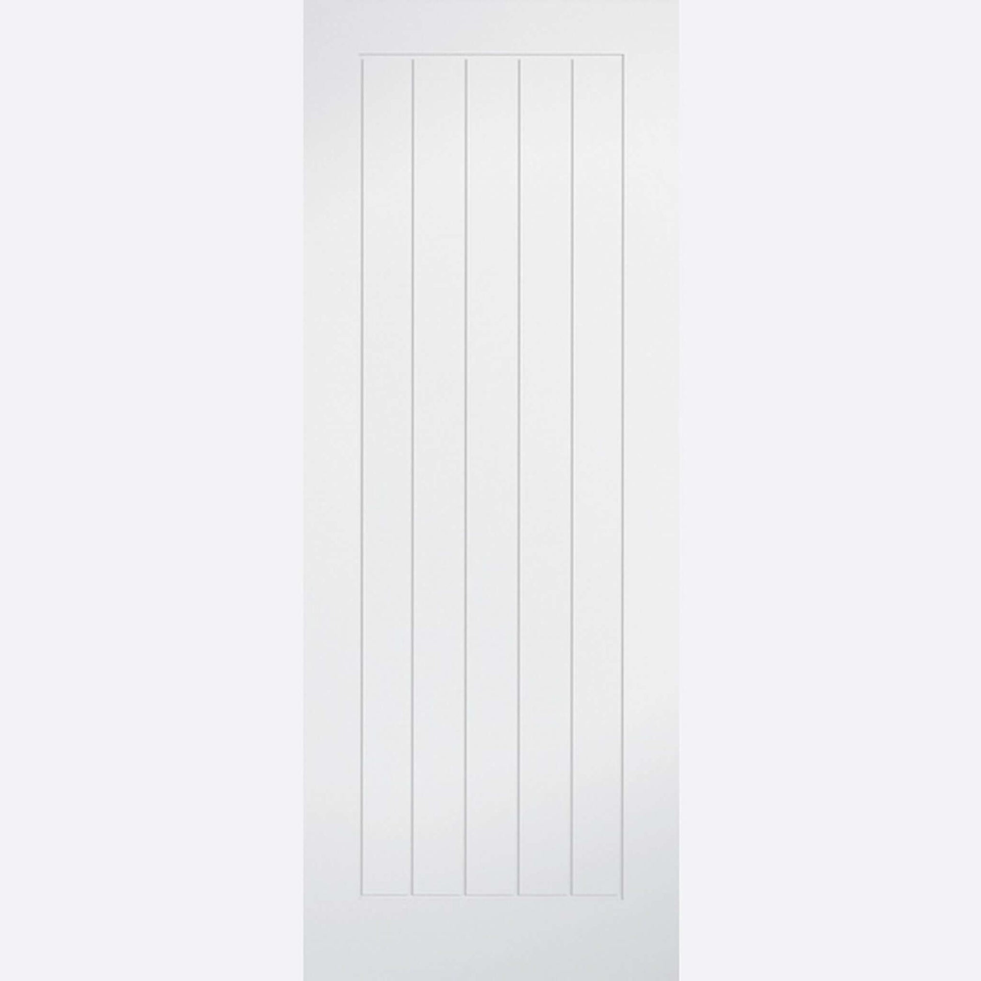 Product white primed FD30 fire door with vertical groove design