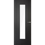 Monaco Black Clear Glazed Laminate Door - Main Product Image