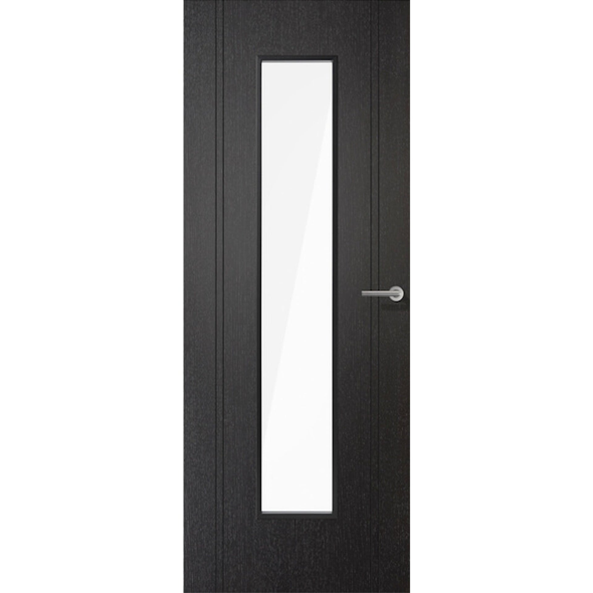 Monaco Black Clear Glazed Laminate Door - Main Product Image