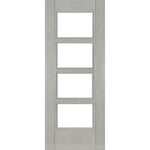 Montreal Glazed Prefinished Light Grey Ash Fire Door - Main Product Image
