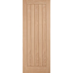 Product oak Belize internal door with vertical grooved panels and natural grain