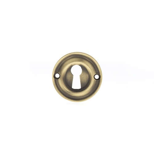 Product Old English solid brass key escutcheon pair polished finish