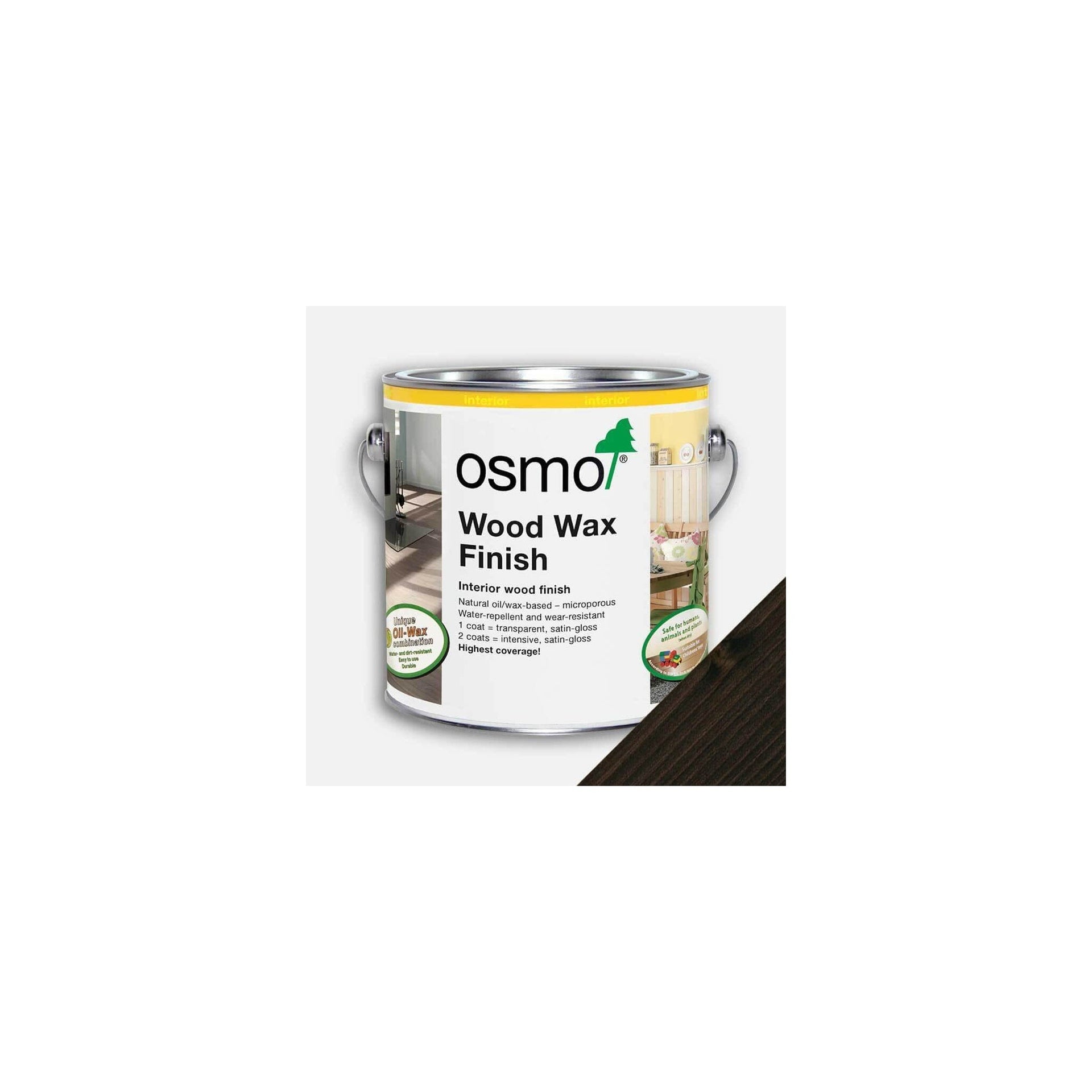 Osmo Wood Wax Finish - Ebony - Main Product Image