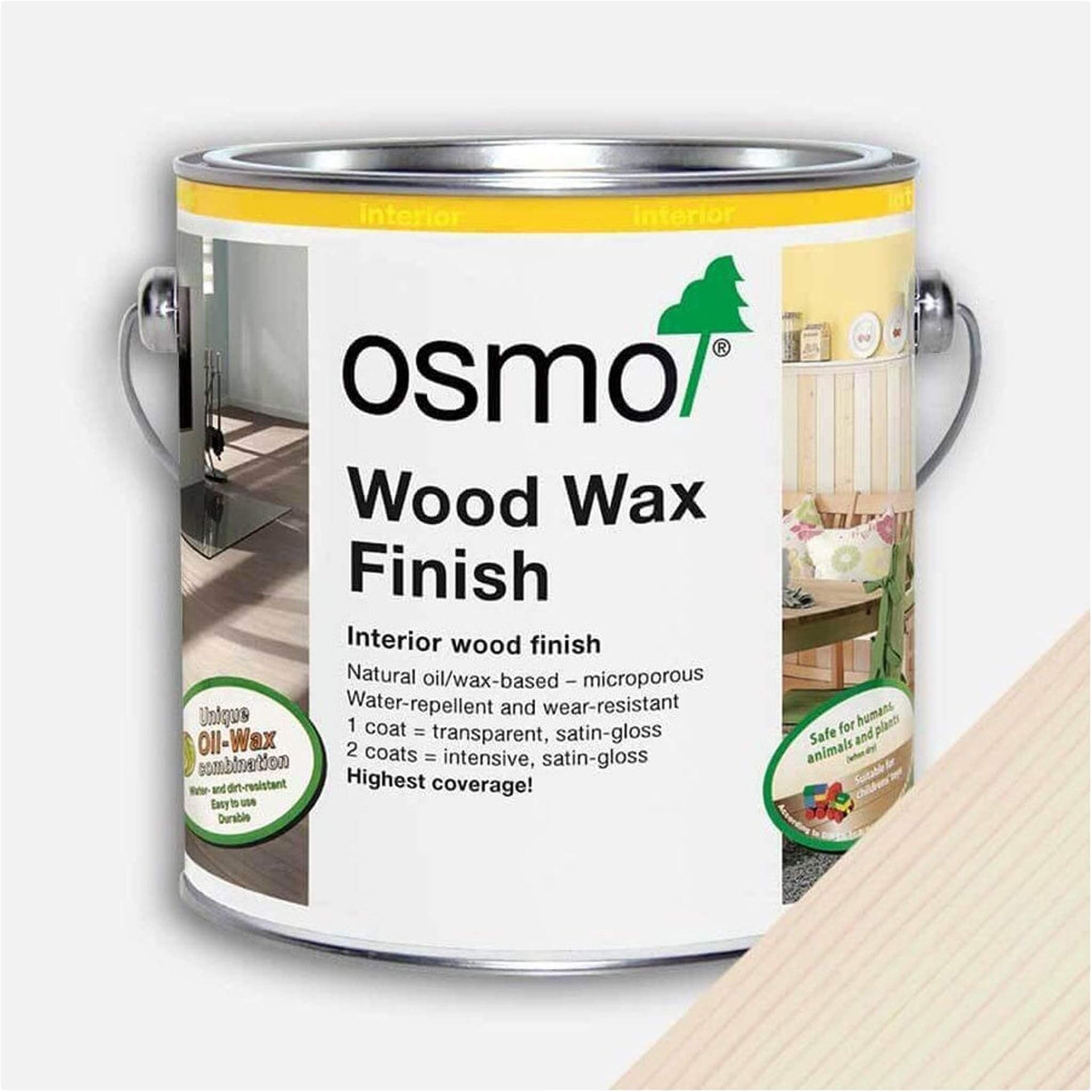 Product Osmo Wood Wax Finish White tin