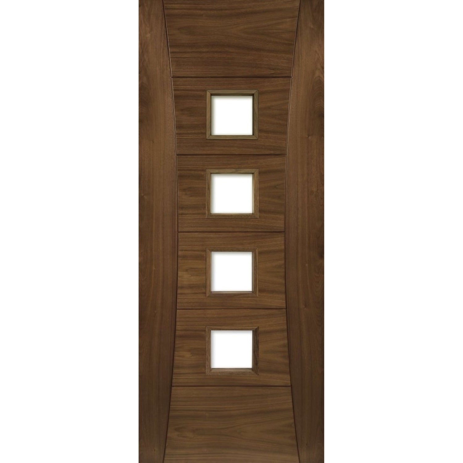 Pamplona Glazed Prefinished Walnut Fire Door - Main Product Image