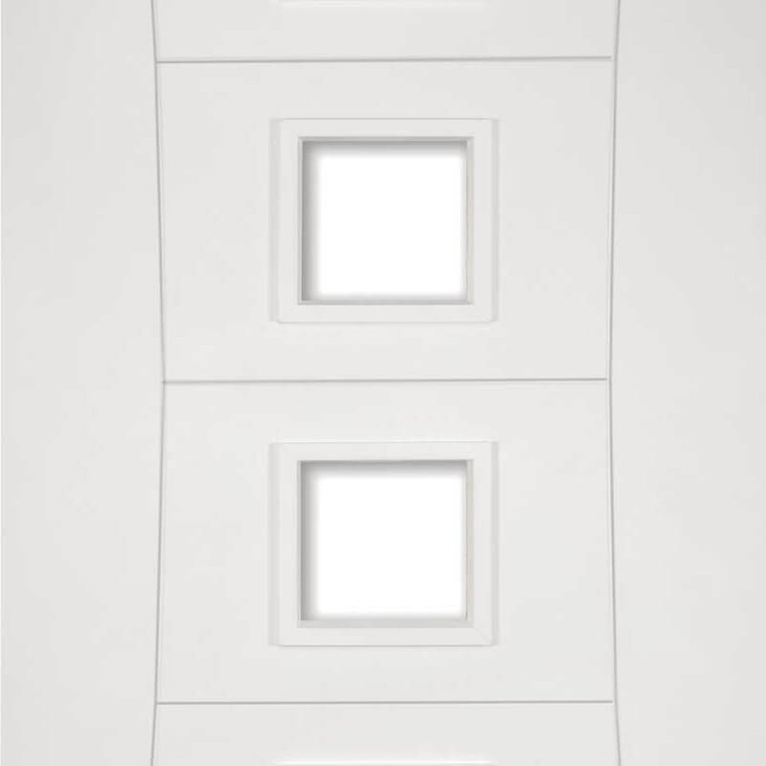 Pamplona Glazed White Primed Fire Door - Lifestyle Image 2