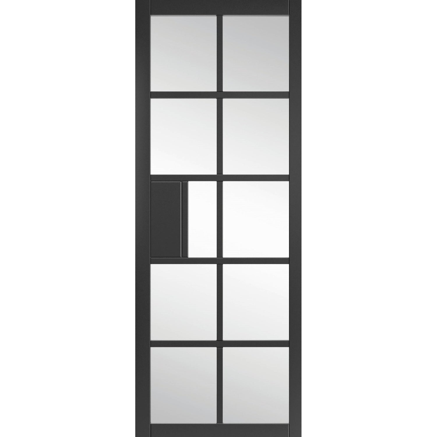 Plaza Black Clear Glass Internal Door - Main Product Image
