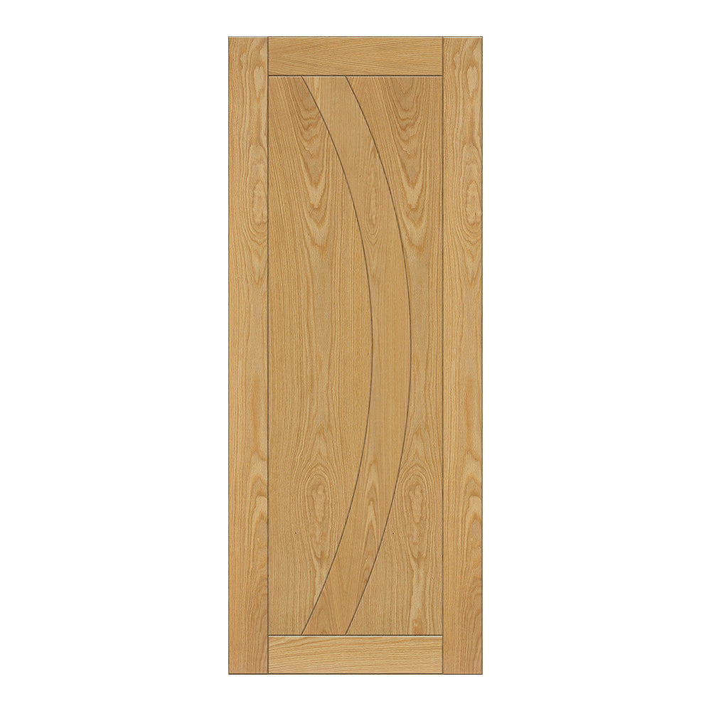 Product oak Ravello solid internal door shown flat
