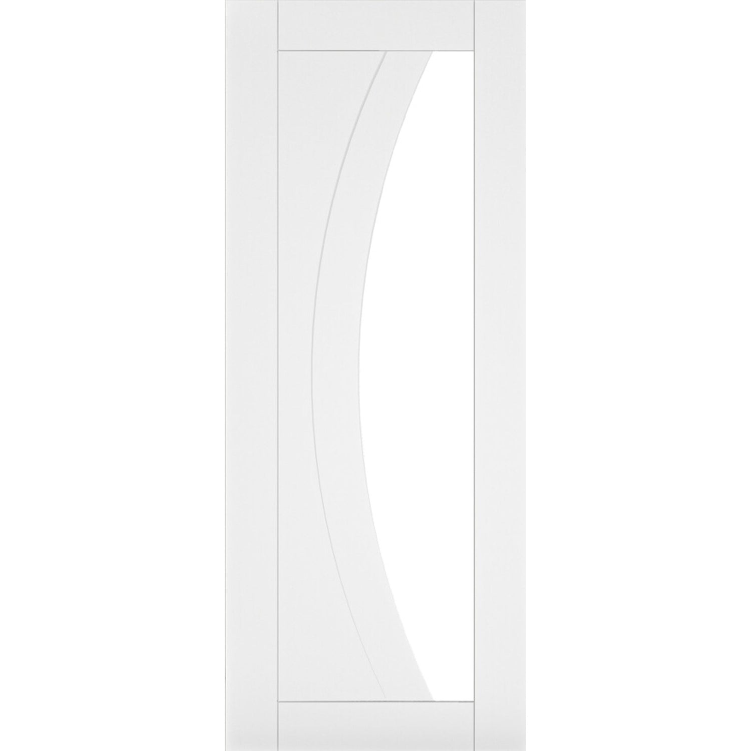 Ravello White Primed Glazed Door - Main Product Image