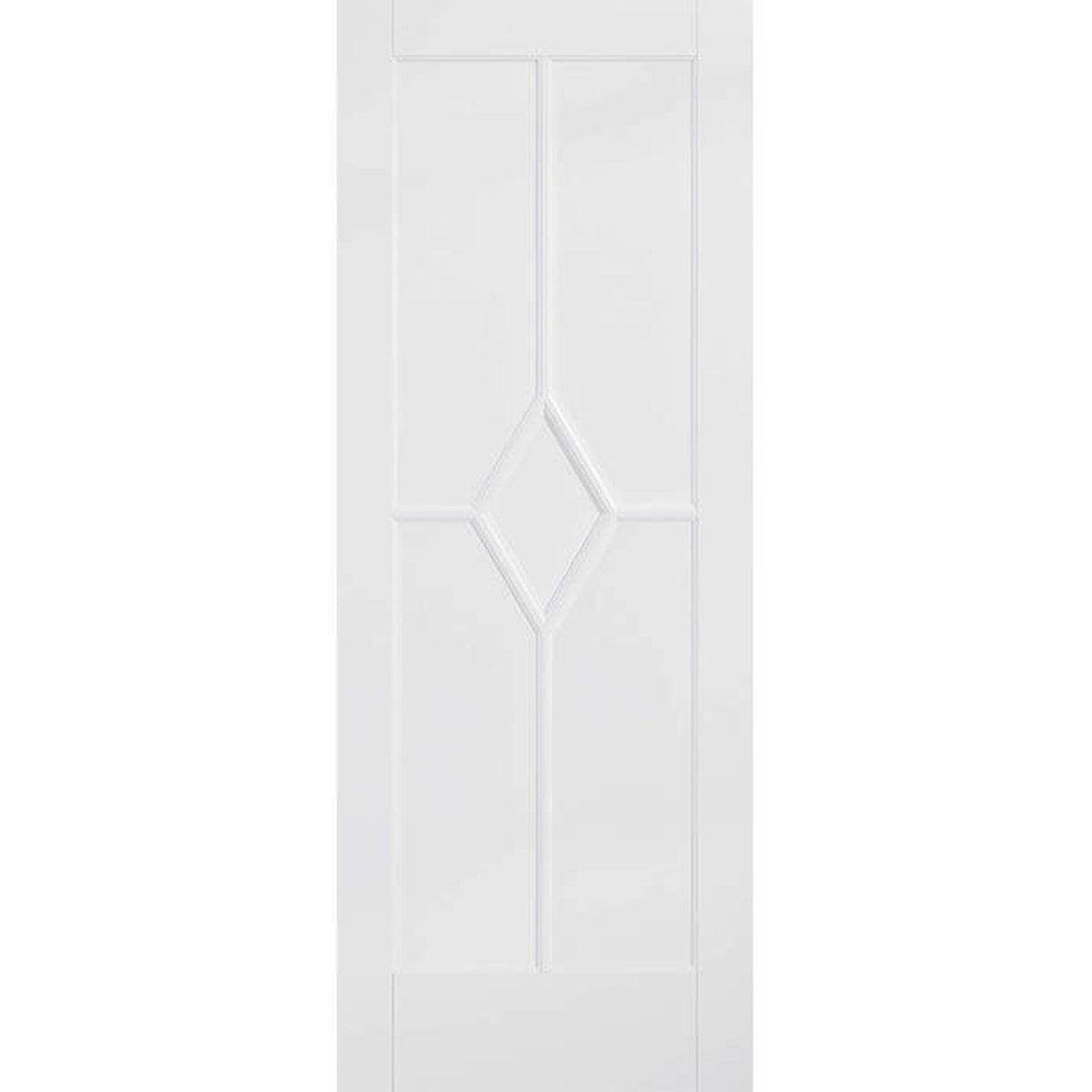 Reims 5 Panel Diamond White Primed FD30 Fire Door - Main Product Image