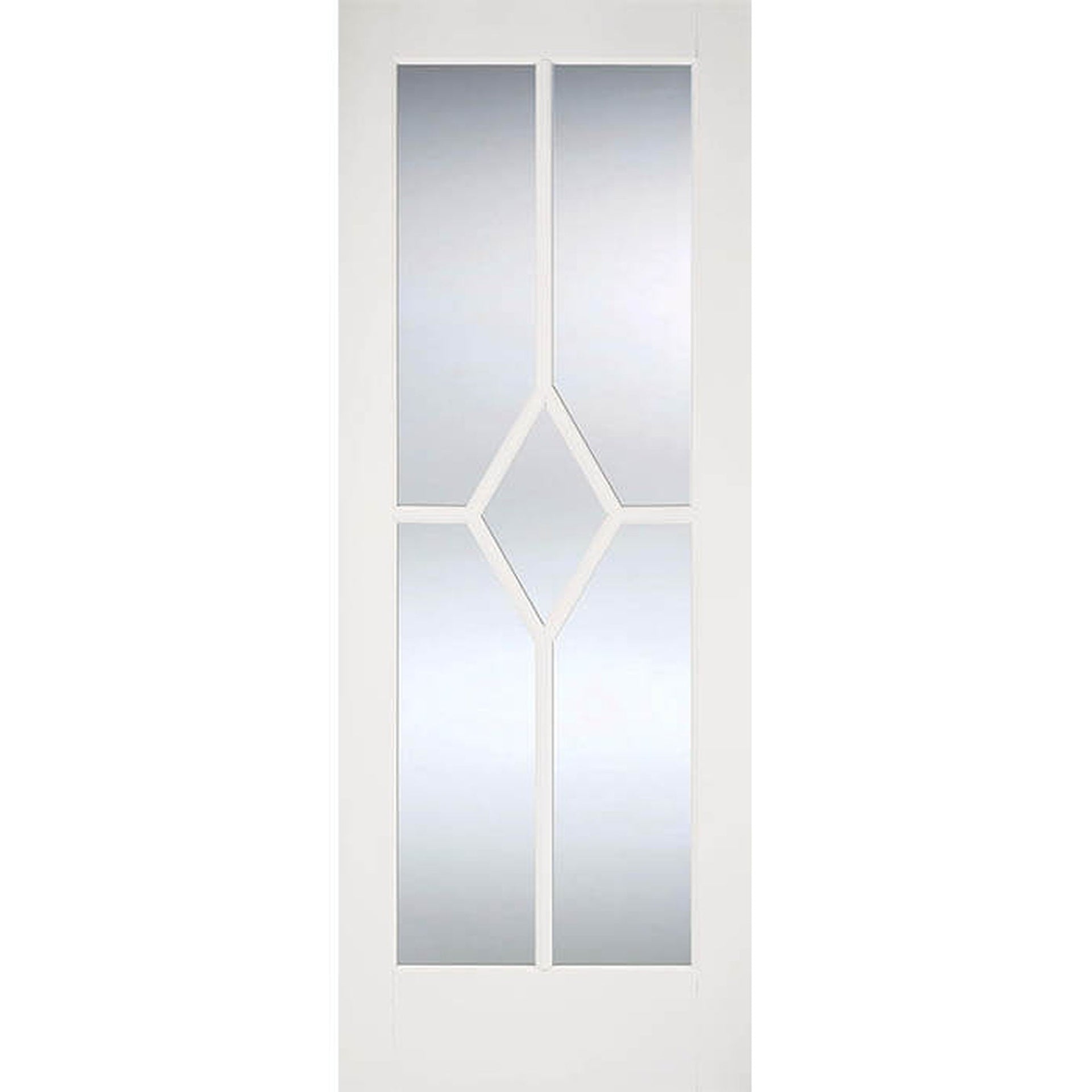 Reims 5 Panel Diamond White Primed Internal Glazed Door - Main Product Image
