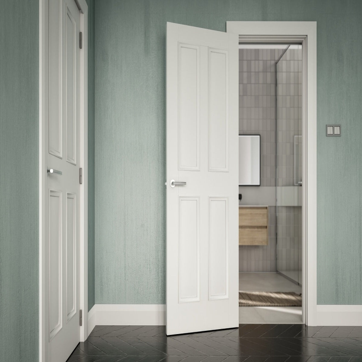 Rochester Internal White Primed Door - Lifestyle Image 1