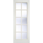 SA Clear Glazed 10L White Moulded Internal Door - Main Product Image