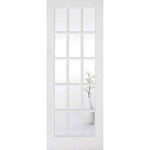 SA Clear Glazed 15L White Primed Internal Door - Main Product Image