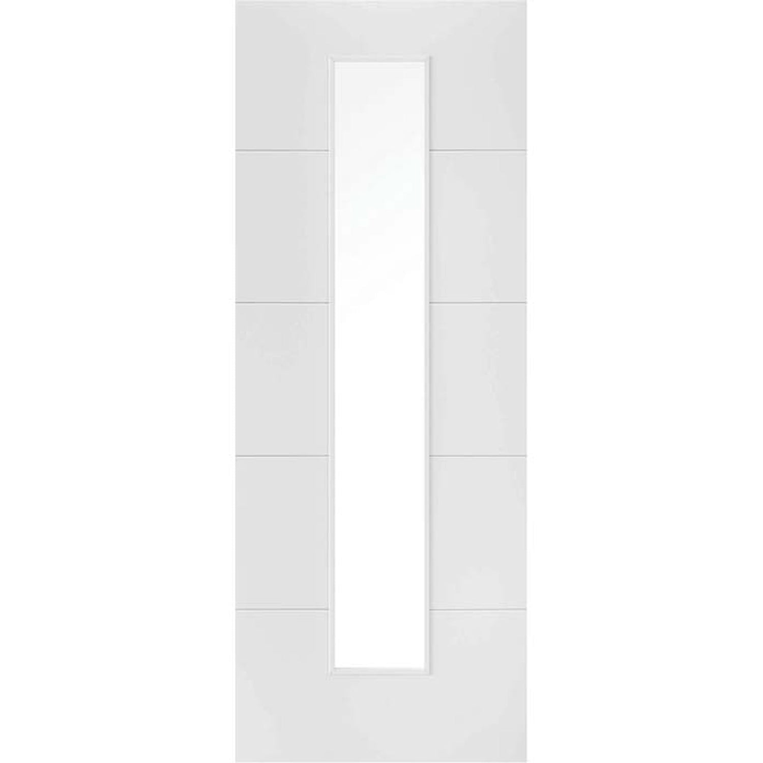 Santandor White Primed 1L Glazed Internal Door - Main Product Image