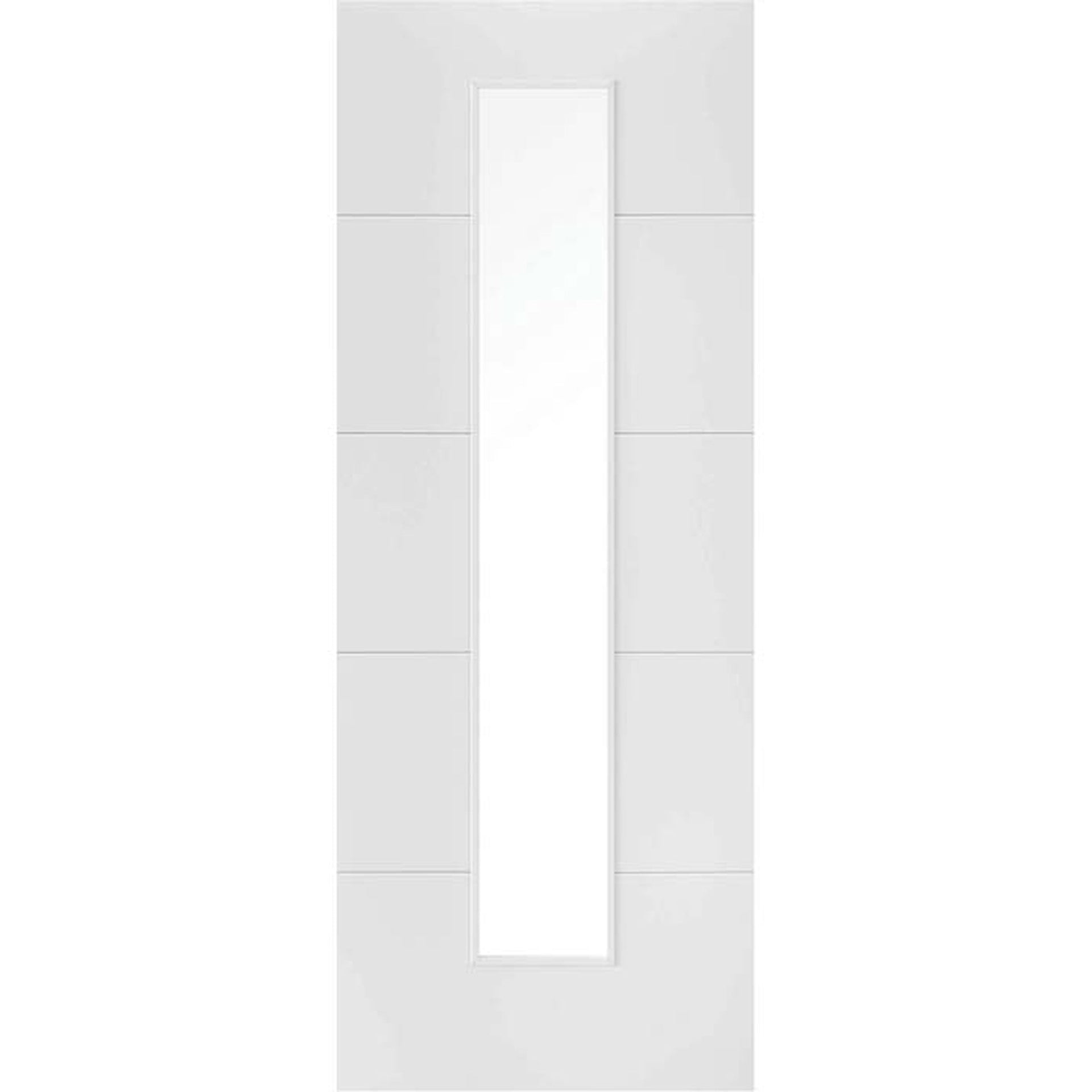 Santandor White Primed 1L Glazed Internal Door - Main Product Image