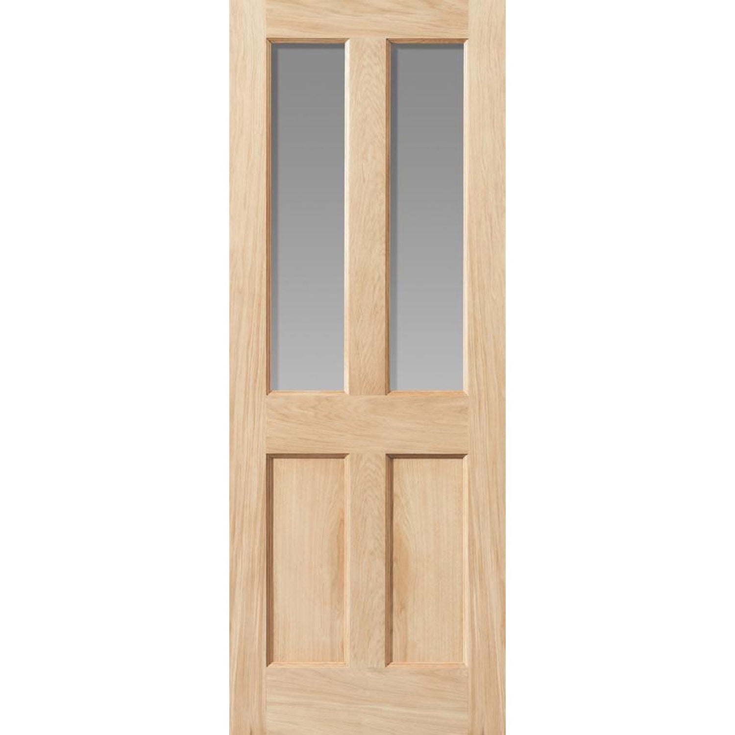 Severn Unfinished Oak Clear Glazed Internal Door - Main Product Image