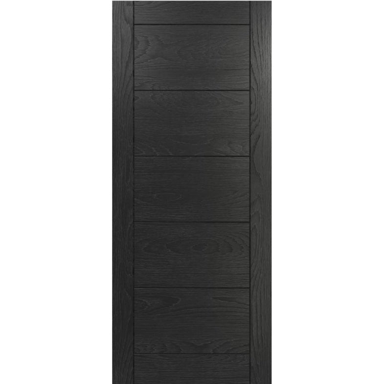 Seville Brushed Black Oak FD30 Fire Door - Main Product Image
