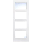 Shaker White Primed 4L Glazed Internal Door
