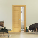 Single Pocket Door Kit + Handle & Doorjamb Oak Frame - Main Product Image