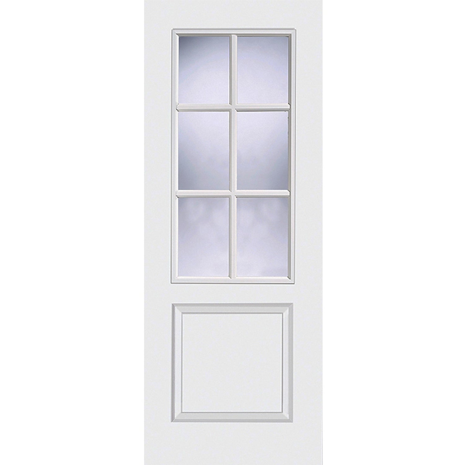 Smooth Berlin Prefinished White Moulded Glazed Internal Door - Main Product Image