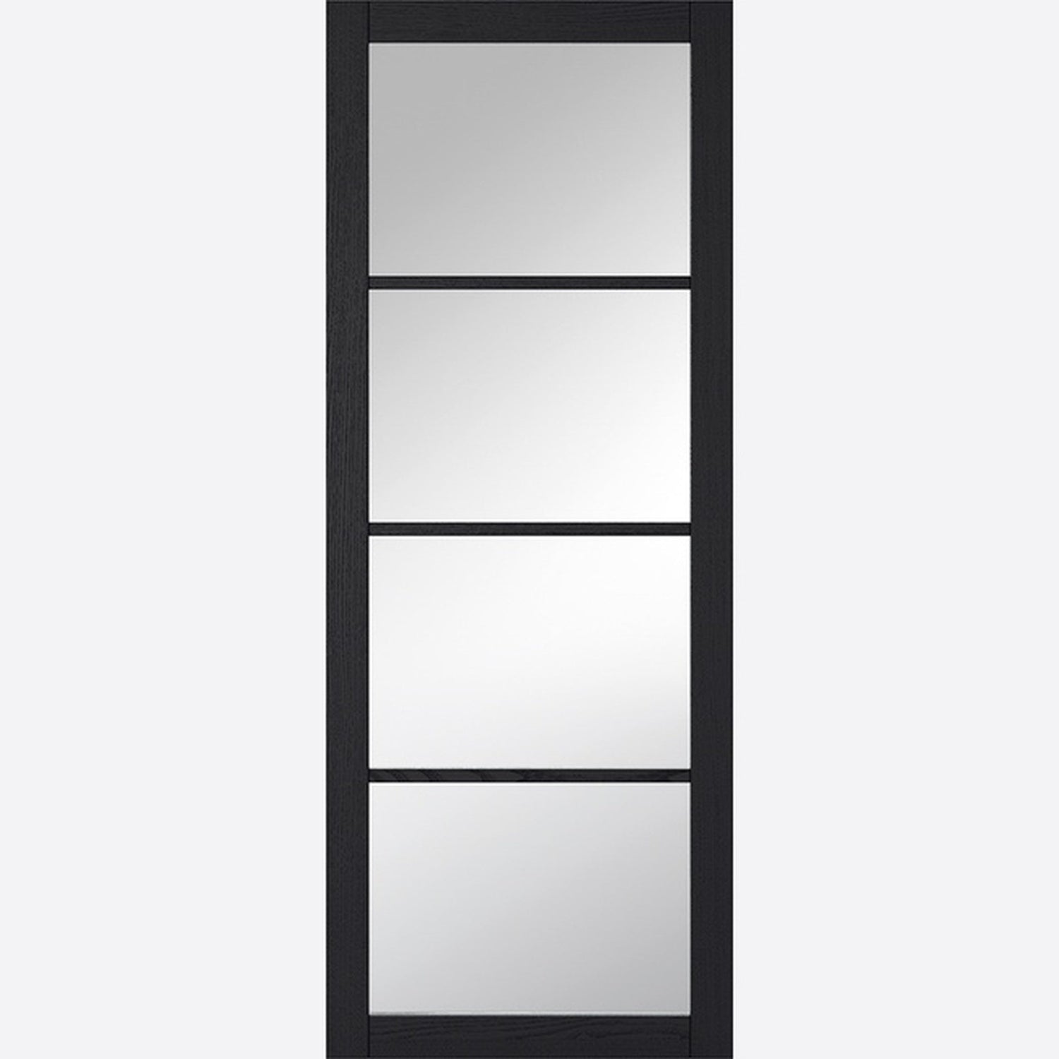 Soho 4P Dark Charcoal Clear Glazed Internal Door - Main Product Image