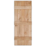 Product rustic bead butt oak ledged door front view