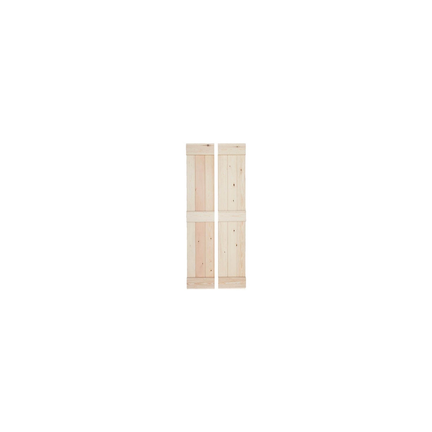 Solid Pine 3 Ledge Bifold Bead & Butt Internal Door - Main Product Image