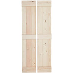 Solid Pine 3 Ledge Bifold Bead & Butt Internal Door - Main Product Image