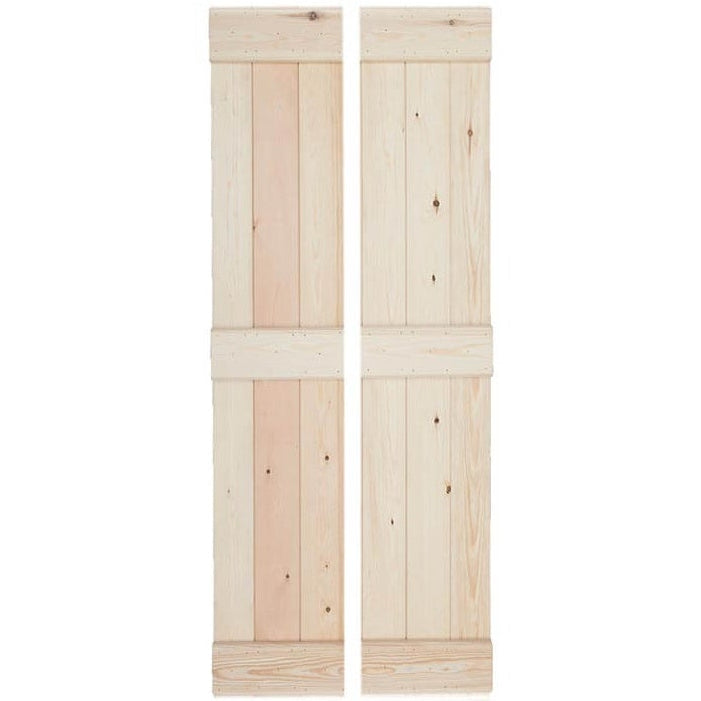 Solid Pine 3 Ledge Bifold Bead & Butt Internal Door - Main Product Image