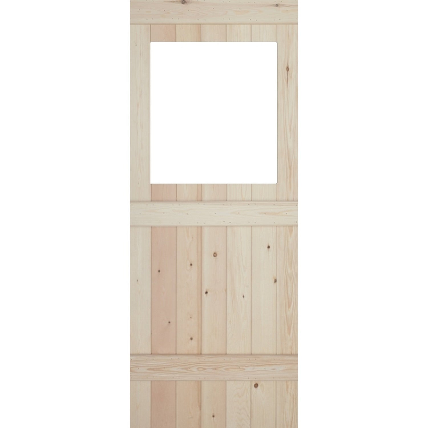 Solid Pine 3 Ledge Un-Glazed V-Groove Internal Door - Main Product Image